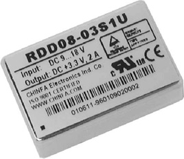 RDD08-15D3U, DC/DC конвертер серии RDD08U мощностью 8.1 Ватта